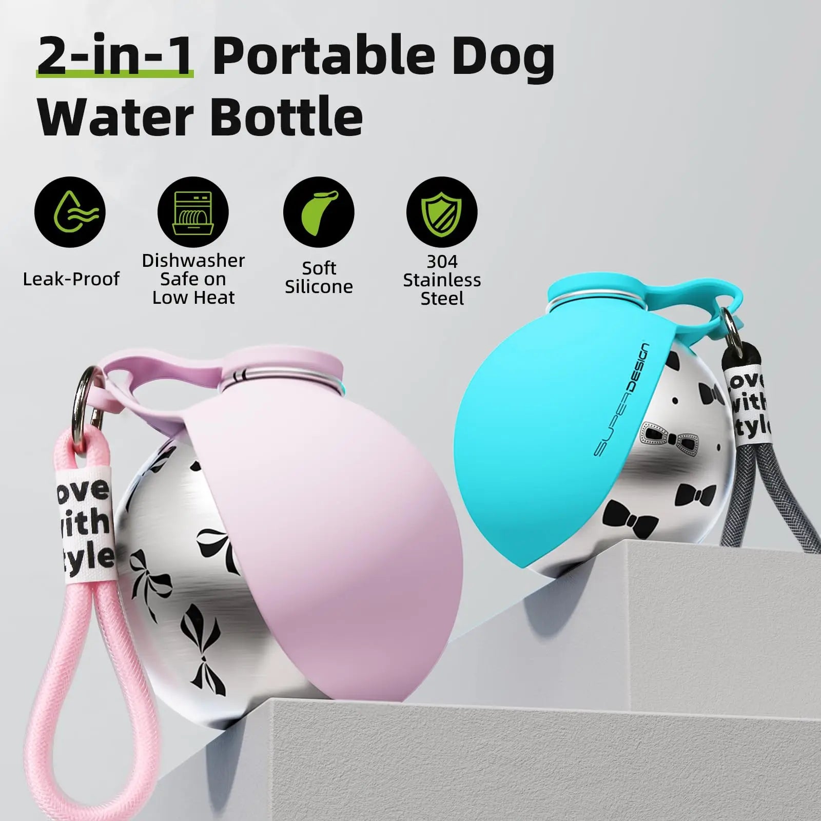 Compact Dog Travel Water Bottle