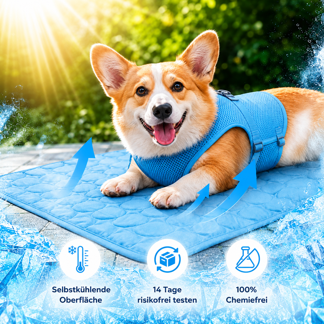 PfotenKühl™ Kühlmatte für Hunde – Schutz vor Sommerhitze