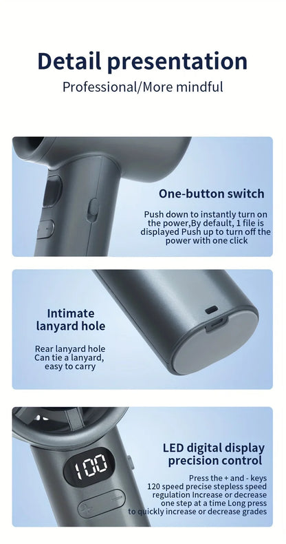 AirFlow™ Mini Handventilator sorgt sofort für erfrischende Kühlung an heißen Tagen. Kompakt, leicht und ideal für unterwegs, Reisen und den Sommer.