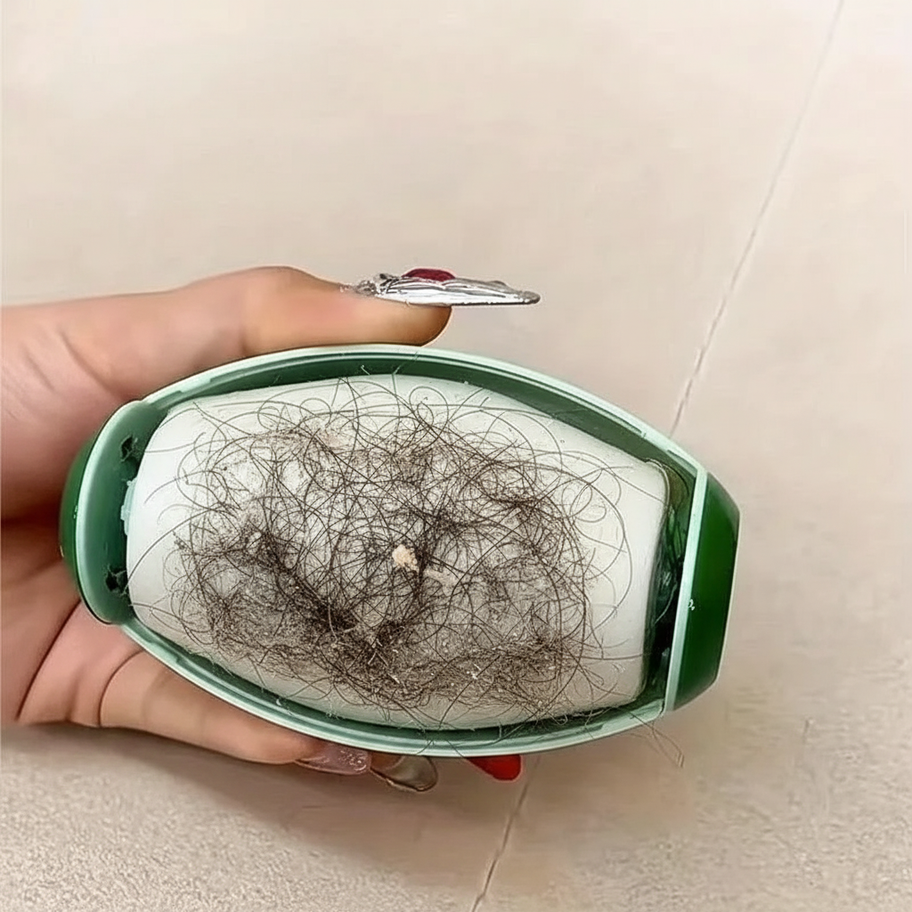 Aufgeklappt mit Haaren